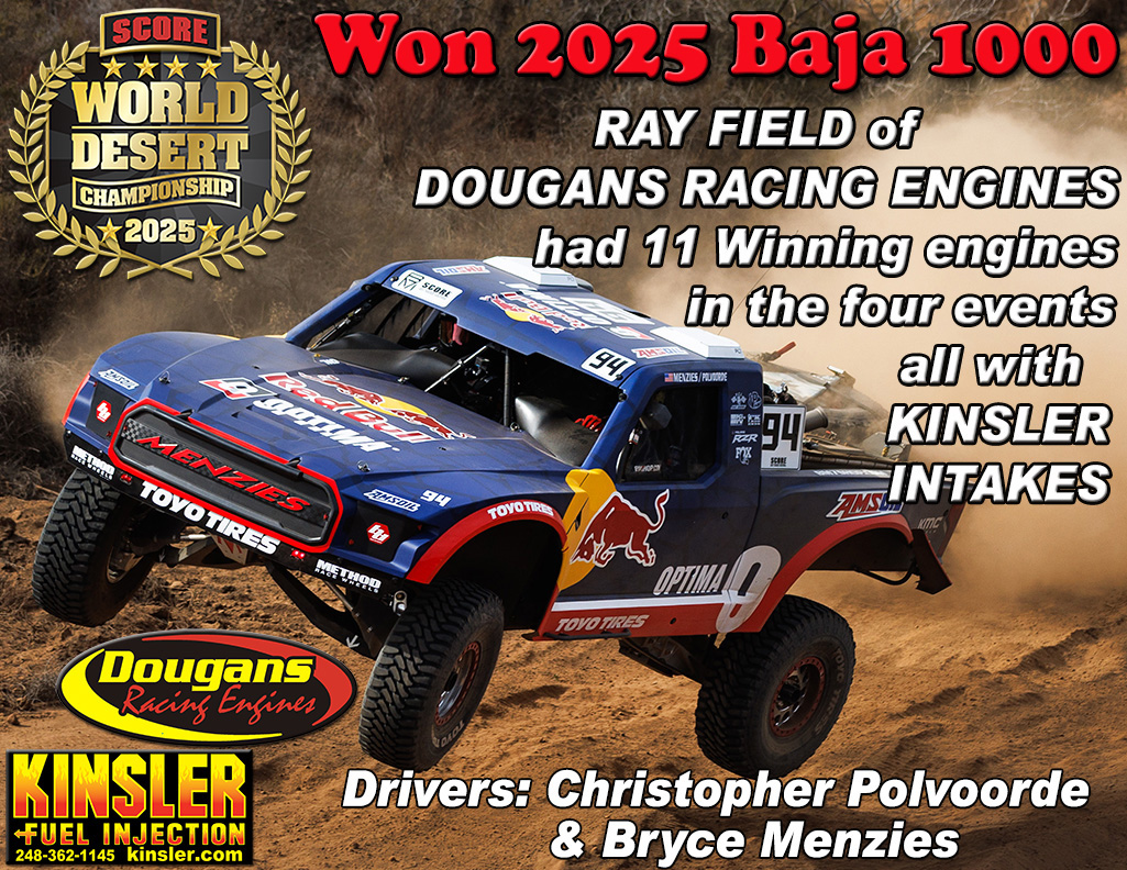 Kinsler Fuel Injection, 2025 Baja 1000 Winners, Dougans Racing Engines, Bryce Menzies, Christopher Polvoorde, Ray Field