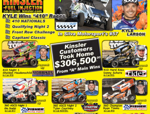 All  (9)  “A”  Main Winners Ran Kinsler Manifolds and Tough Pumps at the 2026 65th Knoxville Nationals